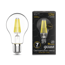 Лампа Gauss LED Filament Graphene A60 E27 12W 1200lm 2700К